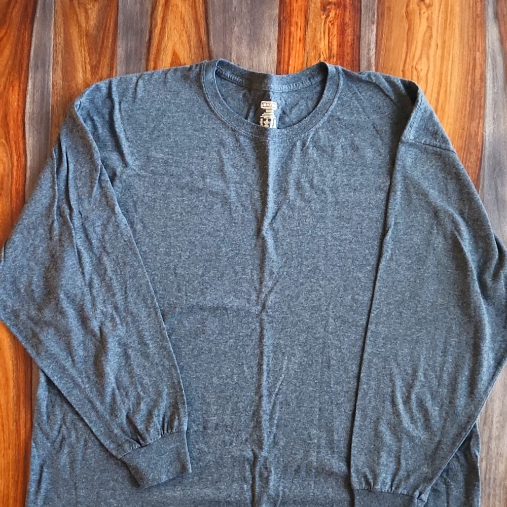 Comfortable Men's Jerzee's Long Sleeved T- Shirt, Gray, XL